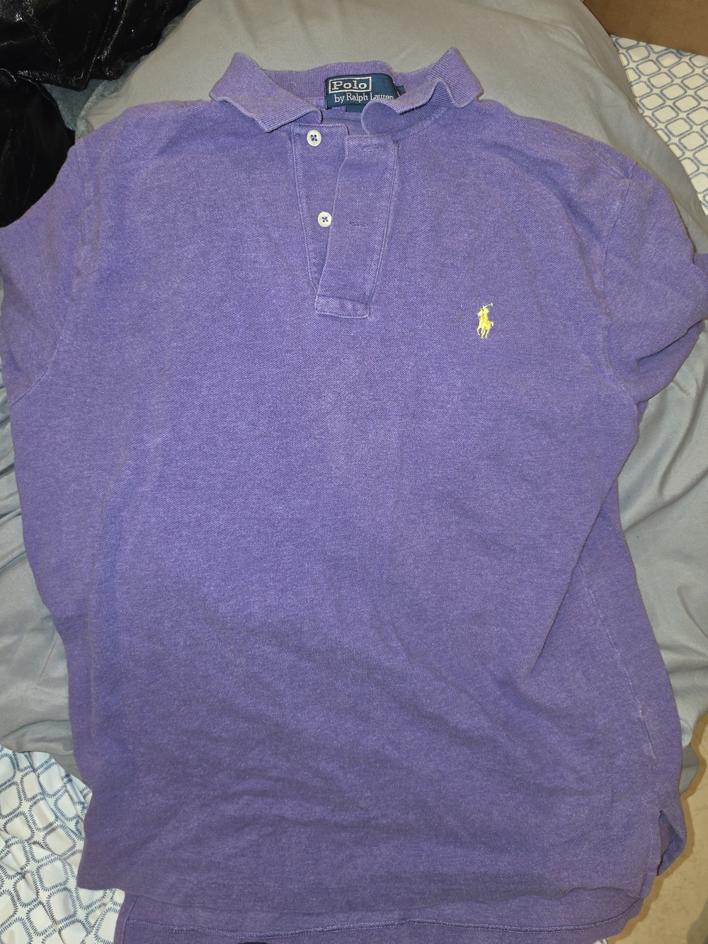 Ralph Lauren Purple Polo with Yellow Pony Logo